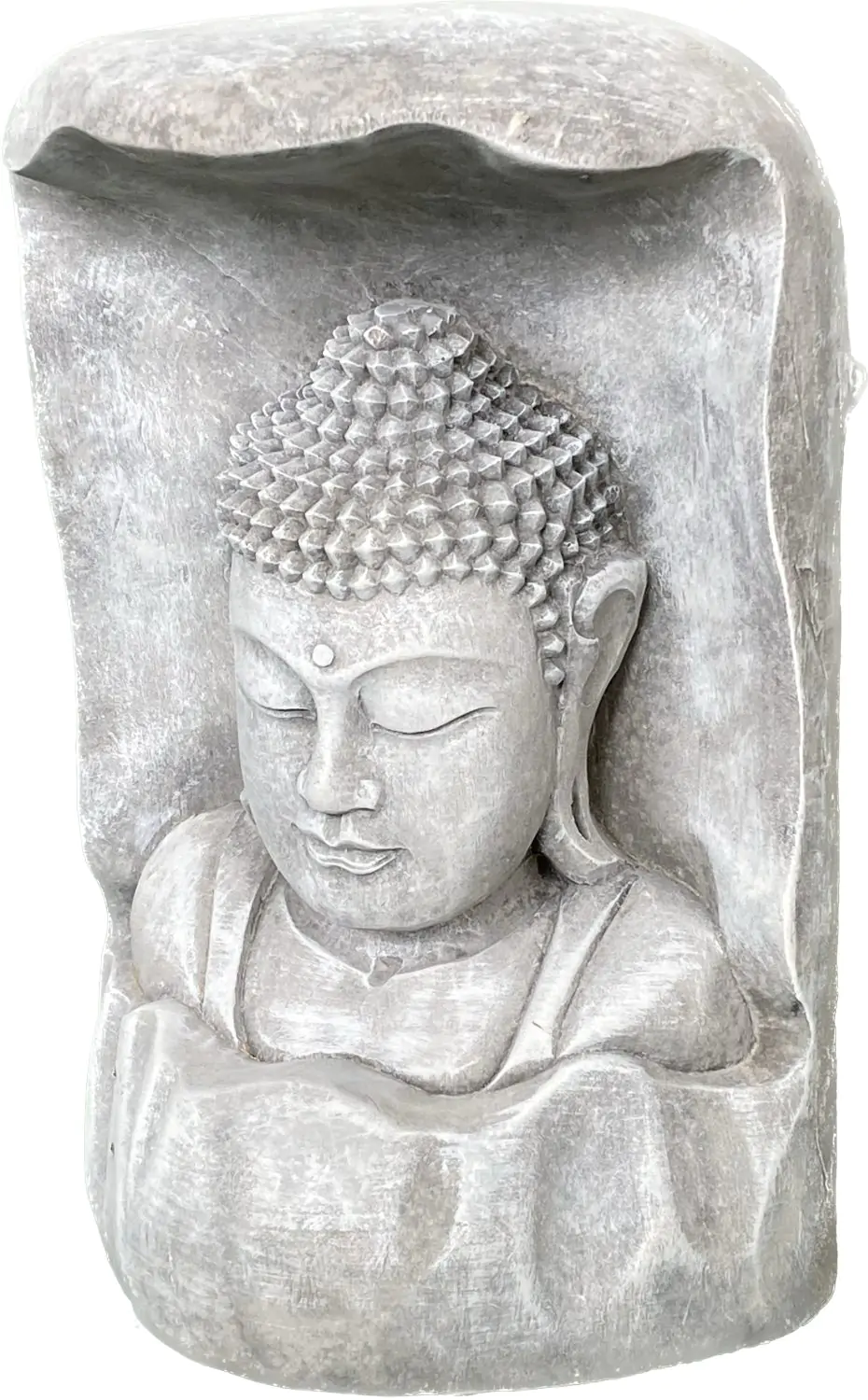  Product image 3 of the product “Anwar - Buddha Bust, relief cut out of tree, 28,5cm H | cast stone ”